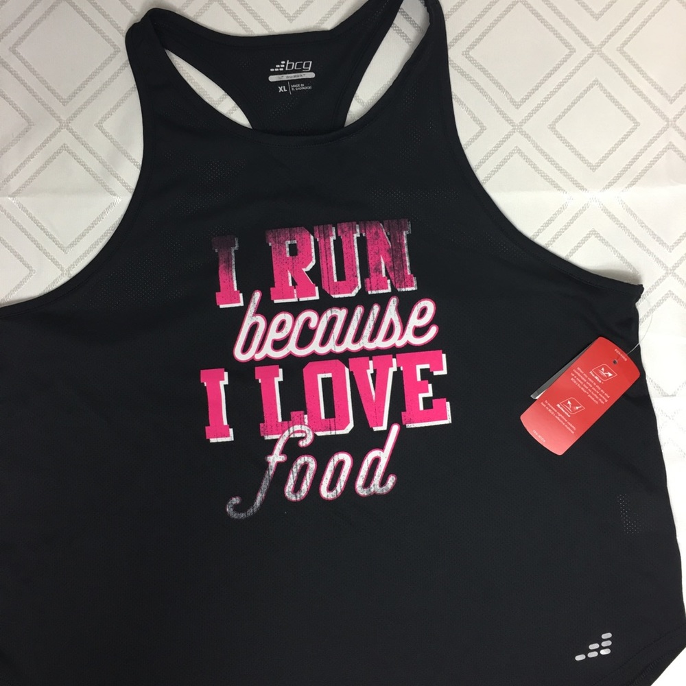 BCG Running Graphic Racer Back Crop Tank Women’s